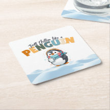Cartoonish Stil Funny Just Chillin som Penguin