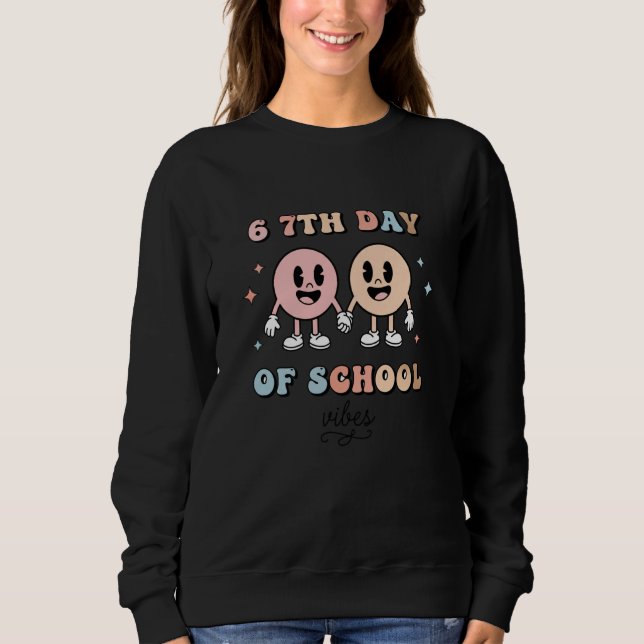 Cartoons, 6 7TH Day of School Playful Pastel Carto T Shirt (Framsida)