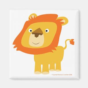 Cartoony lejon magnet