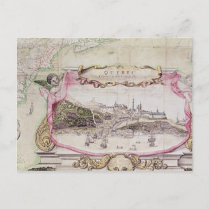 Cartouche of Quebec Vykort