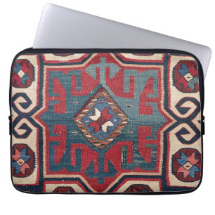 Cartouche Star II 1800-talets färgstarka röda blå Laptop Fodral