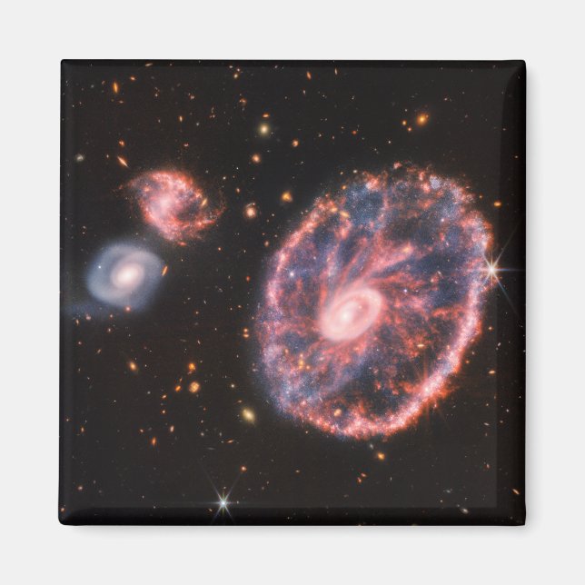 CartWheel Galaxy, James Webb Space Telescope Magnet (Framsidan)