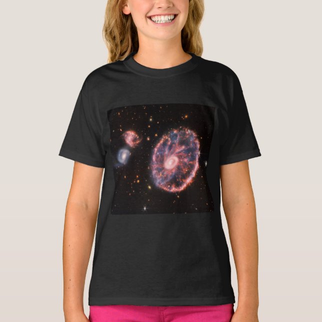 CartWheel Galaxy, James Webb Space Telescope T Shirt (Framsida)