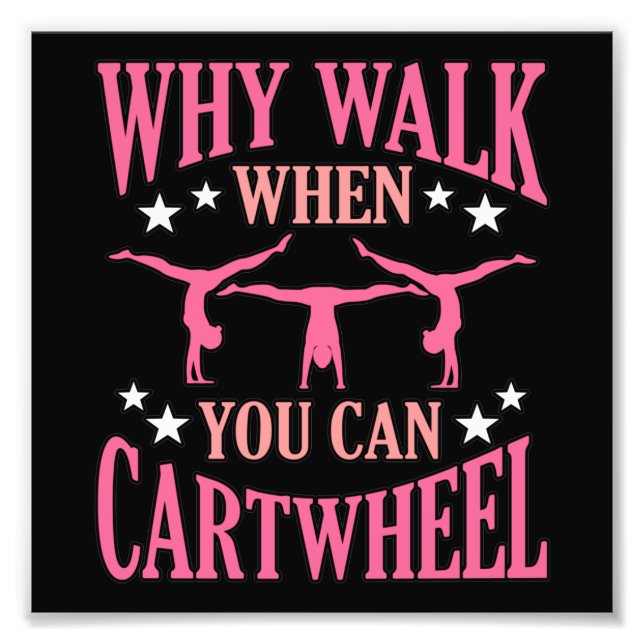 Cartwheel Gymnastics Gymnast Gymnastic Sports Love Fototryck (Framsidan)