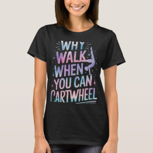 Cartwheel Gymnastik Flicka T-Shirt Klassisk Passfo