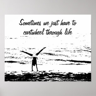 Cartwheel med den inspirera affischen för poster