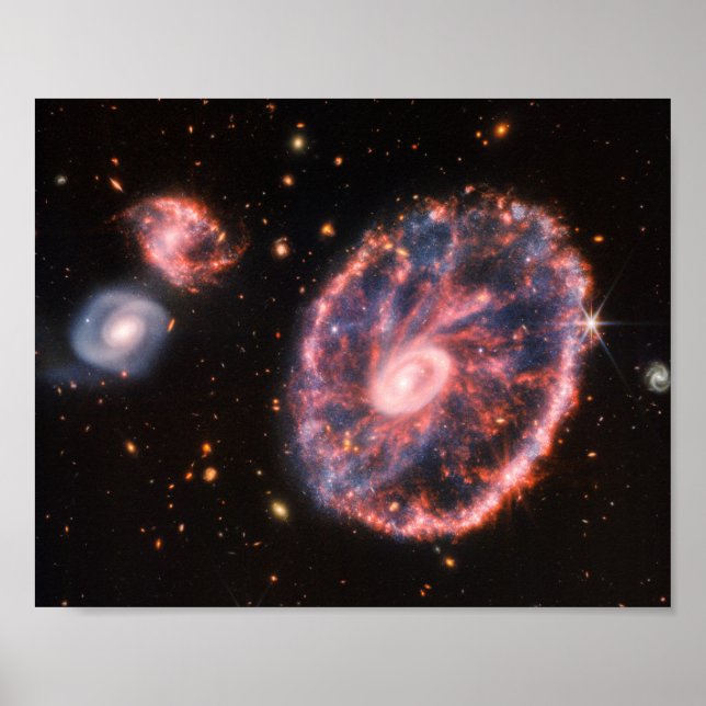 CartWhey Galaxy JWST James Webb Space Telescope Poster (Framsidan)