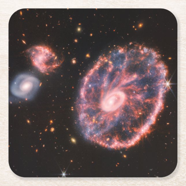 CartWhey Galaxy JWST James Webb Space Telescope Underlägg Papper Kvadrat (Framsidan)