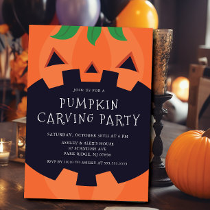 Carve & Celebrate Halloween-inbjudan Inbjudningar
