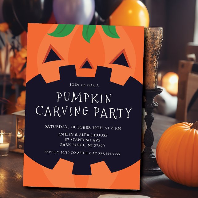 Carve & Celebrate Halloween-inbjudan Inbjudningar (Skapare uppladdad)