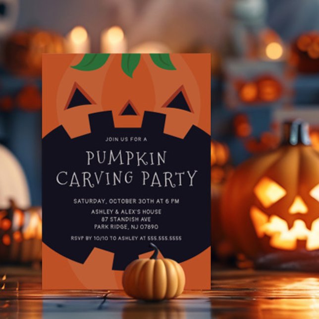 Carve & Celebrate Halloween-inbjudan Inbjudningar (Skapare uppladdad)