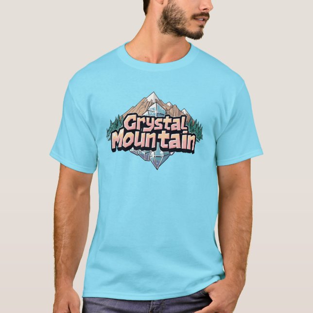 Carve Slopes of Crystal Mountain T Shirt (Framsida)