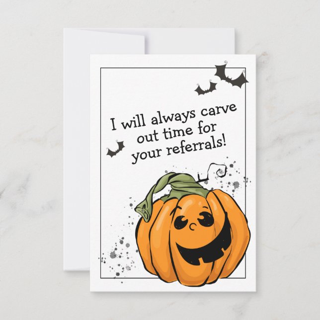 Carve Time for Your Referral Halloween Tack Kort (Framsida)