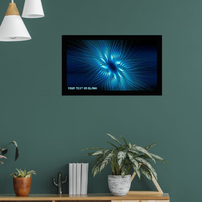 Carved Blue Star Poster (Vardagsrum 1)