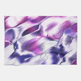 Carved från made metall, i lera och lila färg kökshandduk