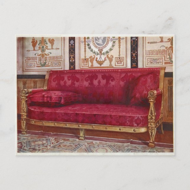 Carved Gilt Couch av Edwin Foley Vykort (Framsida)
