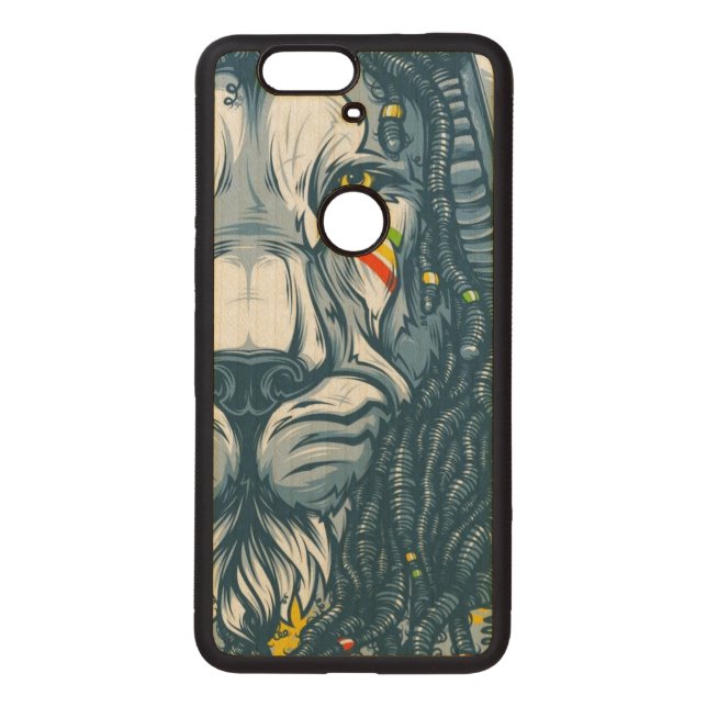 Carved Google Nexus 6p Bumper Wood Case Nexus 6P Träskal (Baksida)