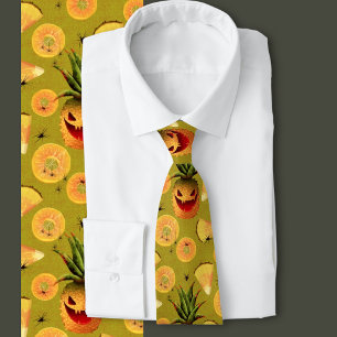 Carved Halloween Pineapple Slips