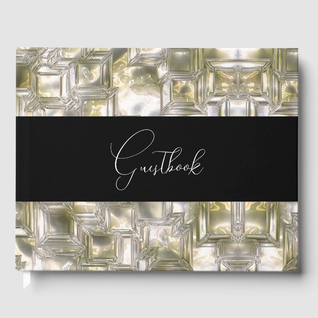 Carved Ice Struktur Bröllop Gästböcker (Framsida)