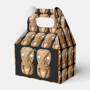 Carved Maori Tiki Ansikte Thunder_Cove Presentaskar