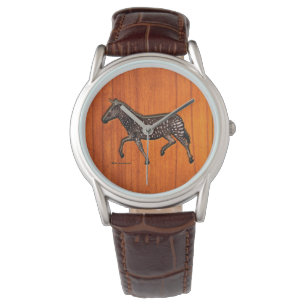 Carved Polka Dot Zebra Armbandsur