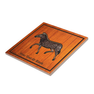 Carved Polka Dot Zebra Kakelplatta