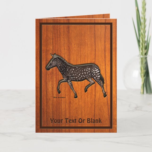 Carved Polka Dot Zebra Kort (Framsida)