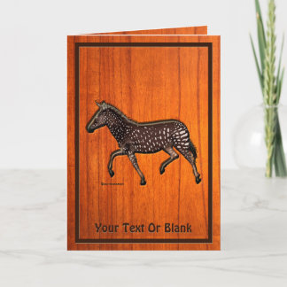 Carved Polka Dot Zebra Kort