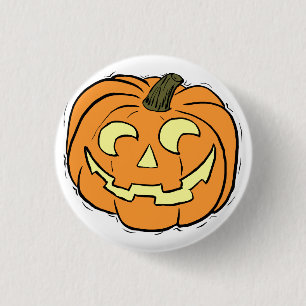 Carved Pumpkin Ansikte Knapp