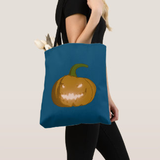 Carved Pumpkin Tote Bag - Halloween Edition Tygkasse