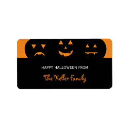 Carved Pumpkins Halloween Gift-etiketter Adressetikett