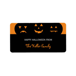Carved Pumpkins Halloween Gift-etiketter Adressetikett