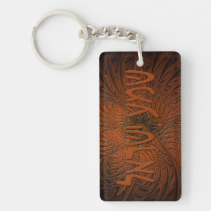 Carved Shema Yisrael Nyckelring