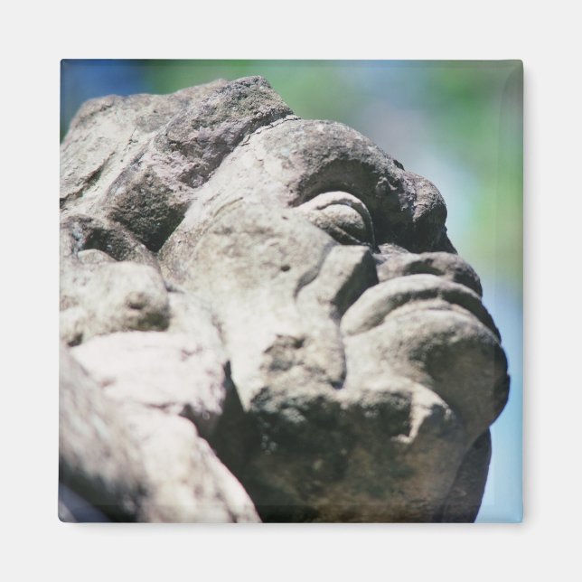 Carved Stone Figur Ancient Mayan Ruins Copan Magnet (Framsidan)