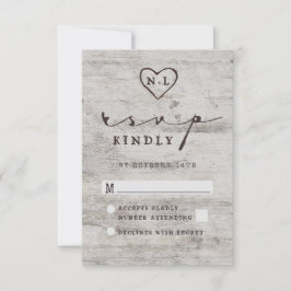 Carved Sweethearts Rustic Birch Bröllop OSA Reply
