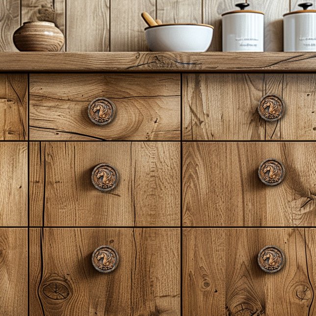 Carved vackra Horse Rope Flowers Knopp (Skapare uppladdad)