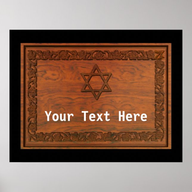 Carved Wood Star of David Poster (Framsidan)