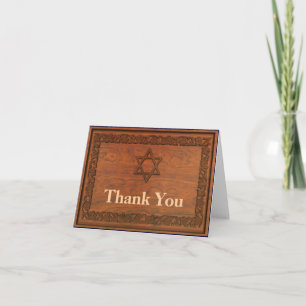 Carved Wood Star of David Tack Kort
