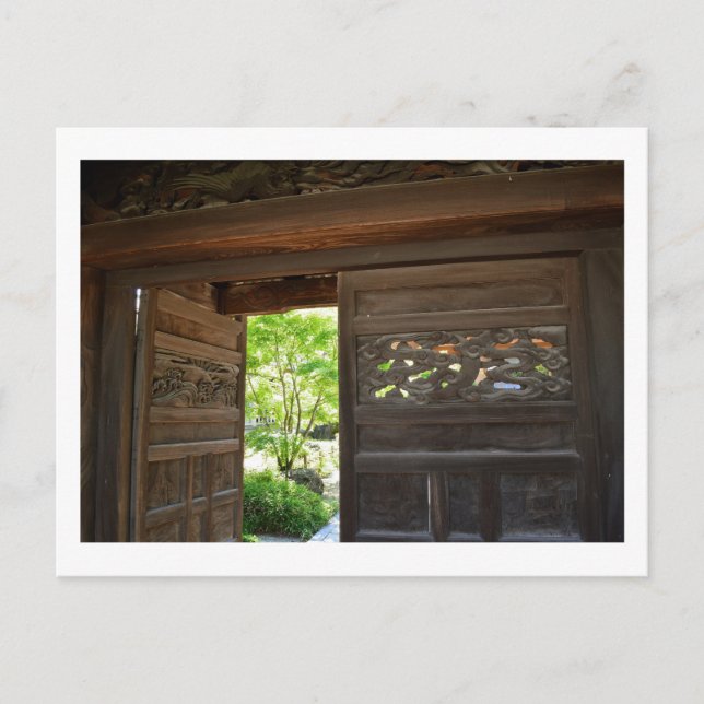 Carved, Wooden Grind: Zojoji Temple, Tokyo Vykort (Framsida)