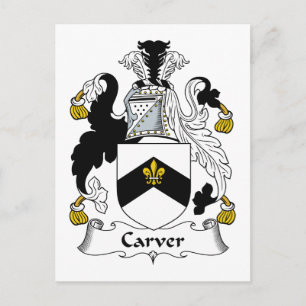 Carver Family Crest Vykort