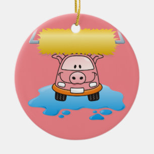 Carwash Gris Julgransprydnad Keramik