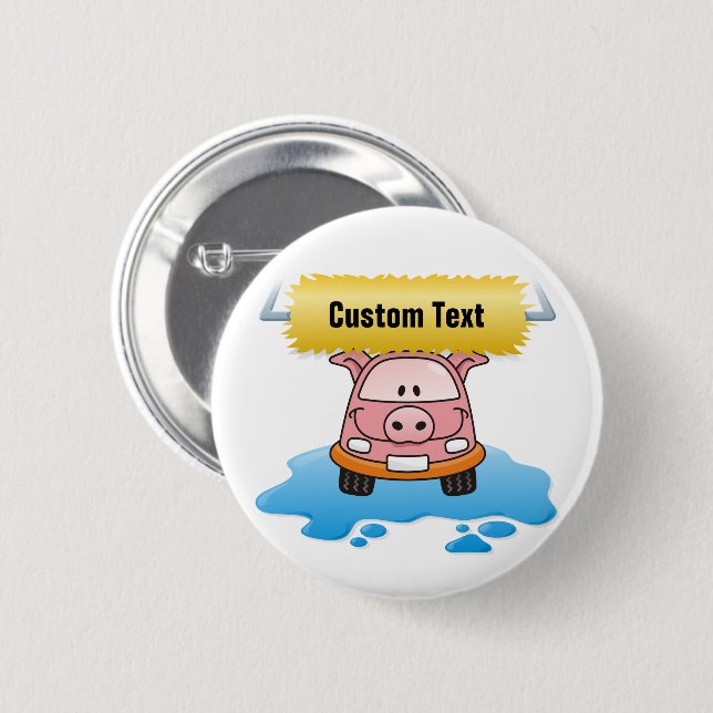 Carwash Gris Knapp (Framsida & baksida)