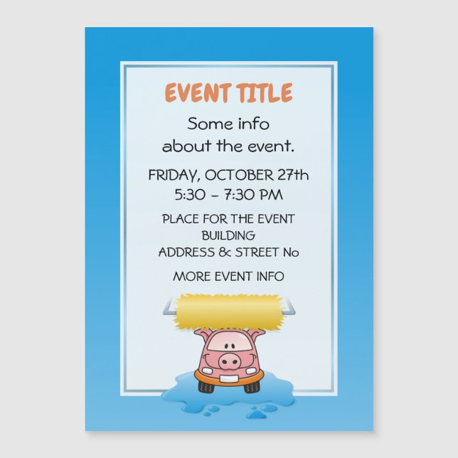 Carwash Gris Tecknad (Framsida)