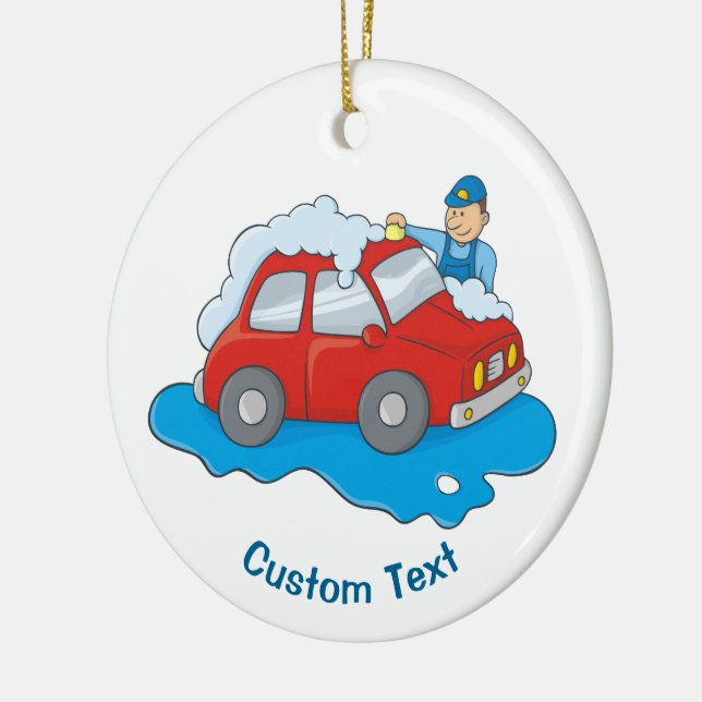 Carwash Man Julgransprydnad Keramik (Vänster)