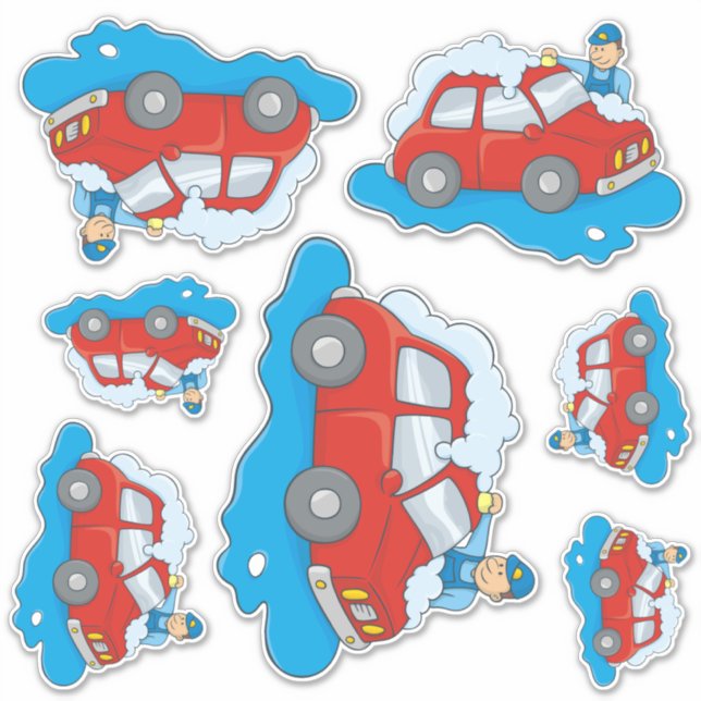 Carwash Man Klistermärken (Framsida)