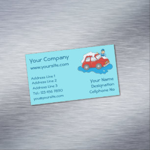 Carwash Man Magnetiska Visitkort