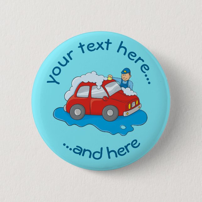 Carwash Man Pinback-knapp Knapp (Framsida)