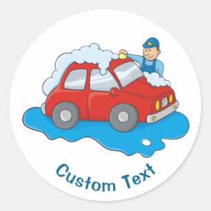 Carwash Man Runt Klistermärke