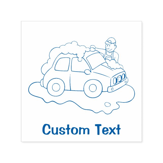 Carwash Man Självfärgande Stämpel (Design)