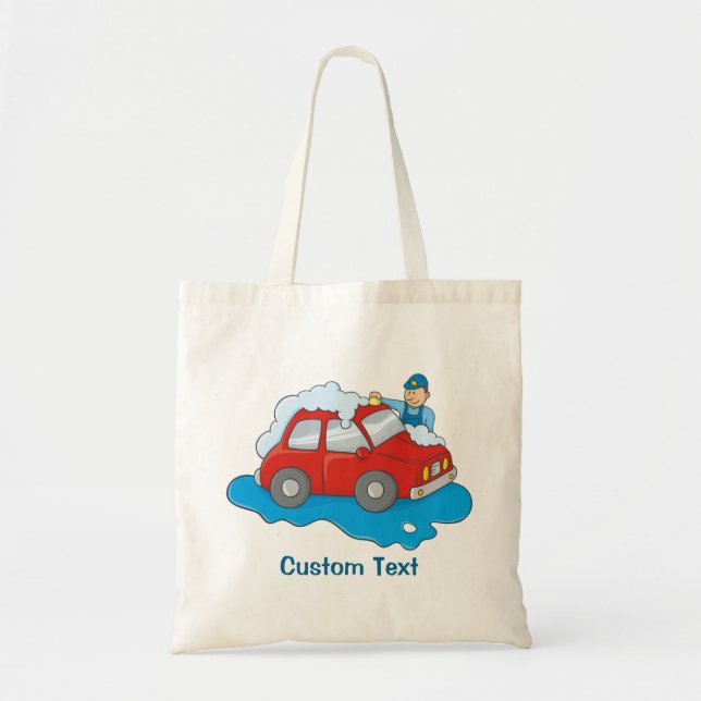 Carwash Man Tote Bag Tygkasse (Framsidan)